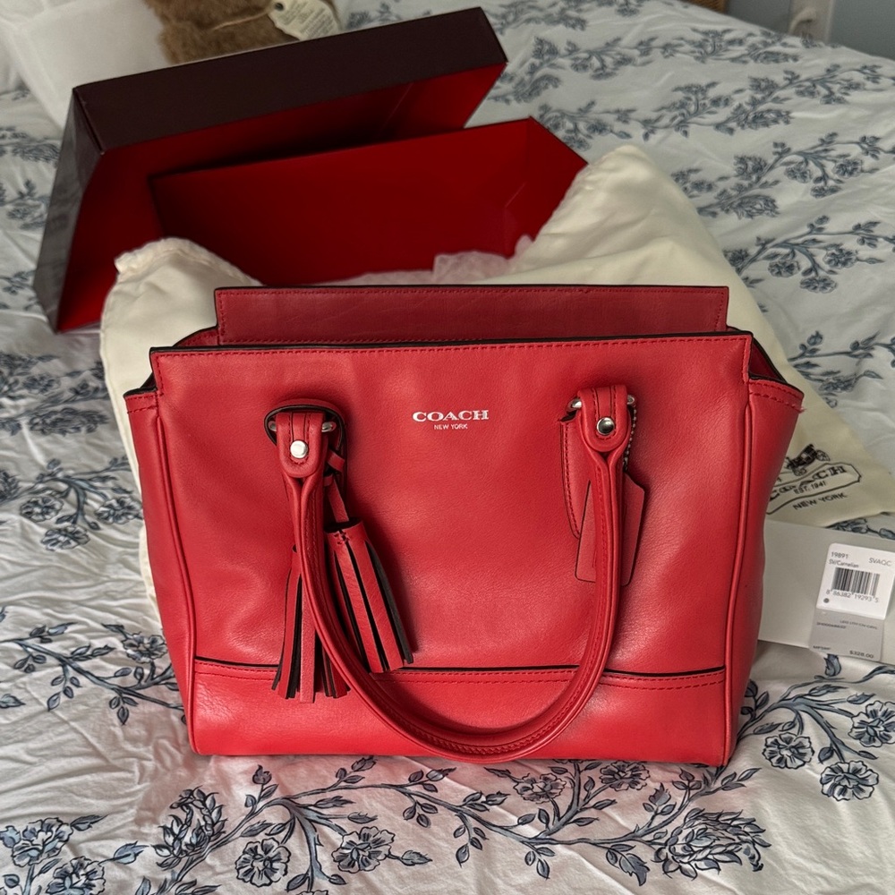 Coach Legacy Red Leather Satchel 2012